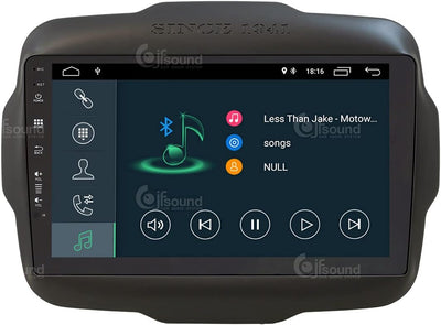Personalisiertes Autoradio für Jeep Renegade Android GPS Bluetooth WiFi USB DAB+ Touchscreen 9" 4cor