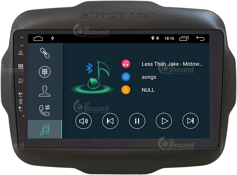 Personalisiertes Autoradio für Jeep Renegade Android GPS Bluetooth WiFi USB DAB+ Touchscreen 9" 4cor