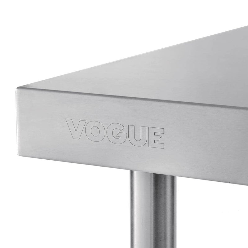 Vogue Vorbereitungstisch aus Edelstahl, mit Aufsatz, 900 x 900 x 600 mm, gewerbliche Nutzung, Silber