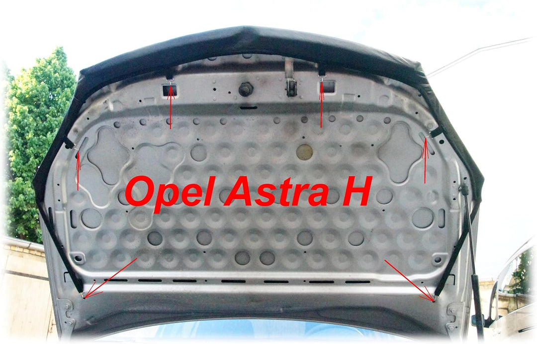 AB-00864 CARBON OPTIK Auto Bra kompatibel mit Opel Vauxhall Astra H Bj. 2004-2010 Haubenbra Steinsch
