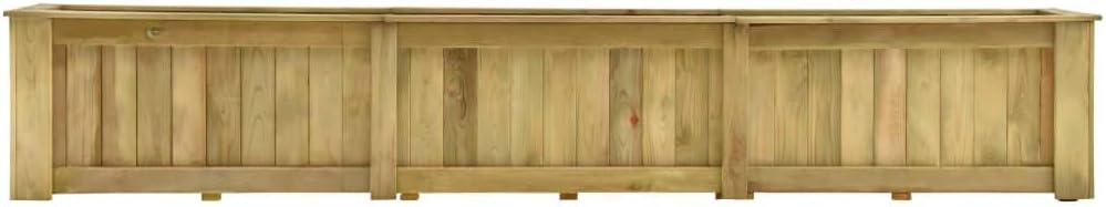 Tidyard Hochbeet 291 x 50 x 50 cm Kiefernholz Imprägniert Pflanzkübel Blumenkasten Pflanzkasten Blum