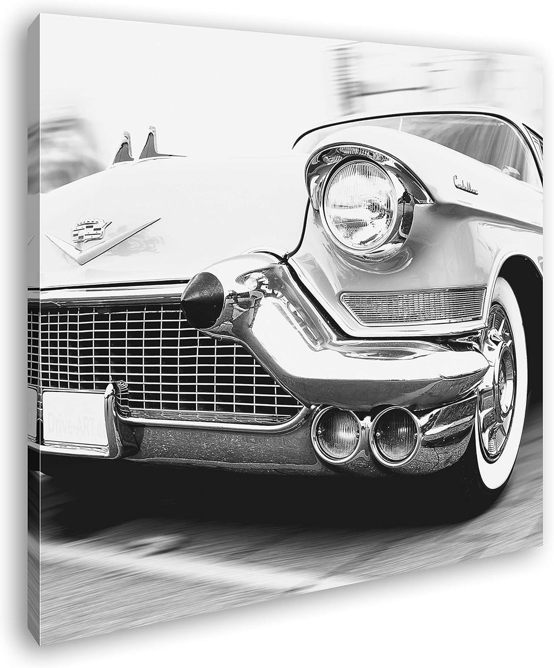 deyoli Ästhetischer Oldtimer im Format: 70x70 Effekt: Schwarz&Weiss als Leinwandbild, Motiv fertig g
