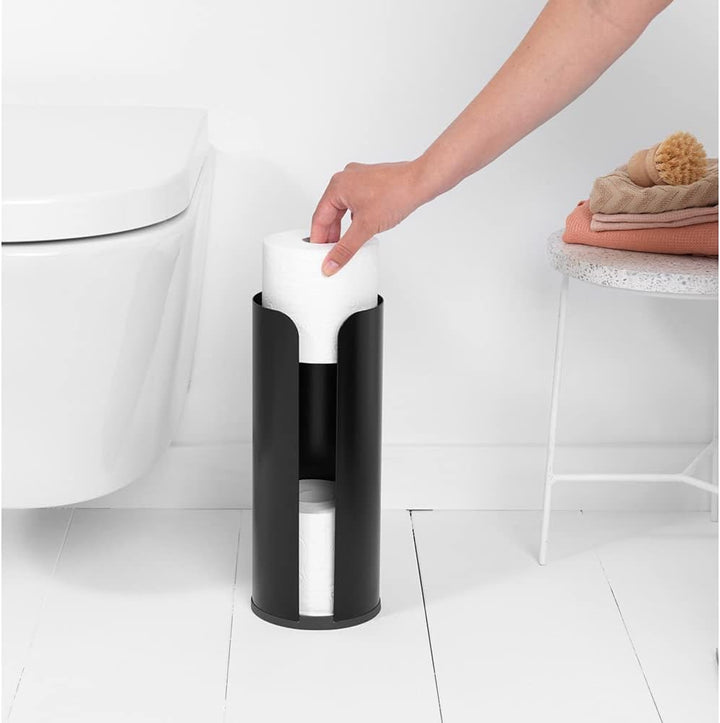 Brabantia 280504 ReNew Collection Toilettenpapierständer, Matt Black