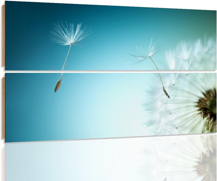 Feeby. Wandbilder - 2 Teile - 80x80 cm - rechteckige Form Bilder Kunstdrucke Deko Panel LÖWENZAHN, N