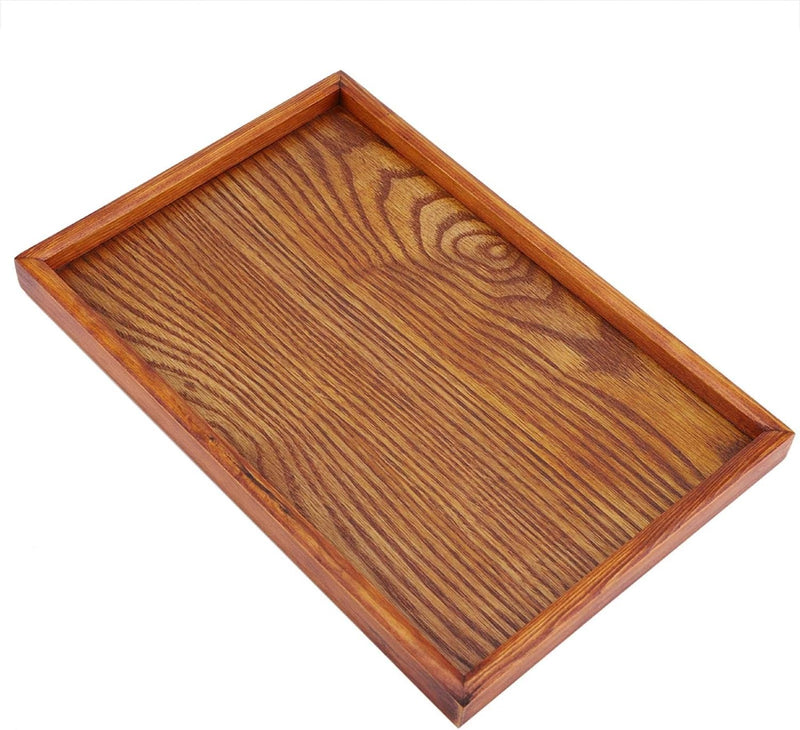 Tyenaza Holz Servierplatte Tablett Platte, Holzsteakplatten, solide natürliche rechteckige kleine Ho