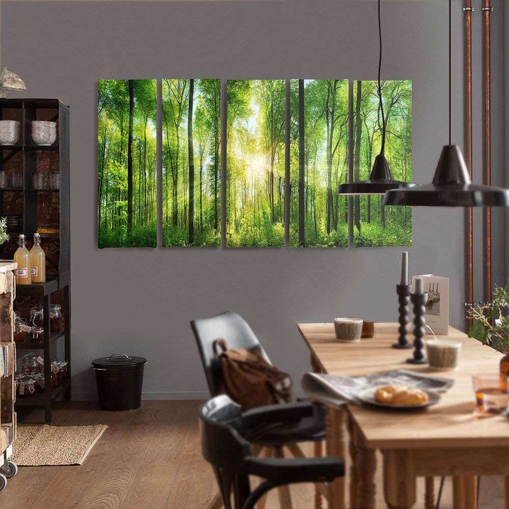 Feeby Frames, Leinwandbild Bilder Wand Bild - 5 Teile - Wandbilder Kunstdruck 100x70 cm, Typ C C typ