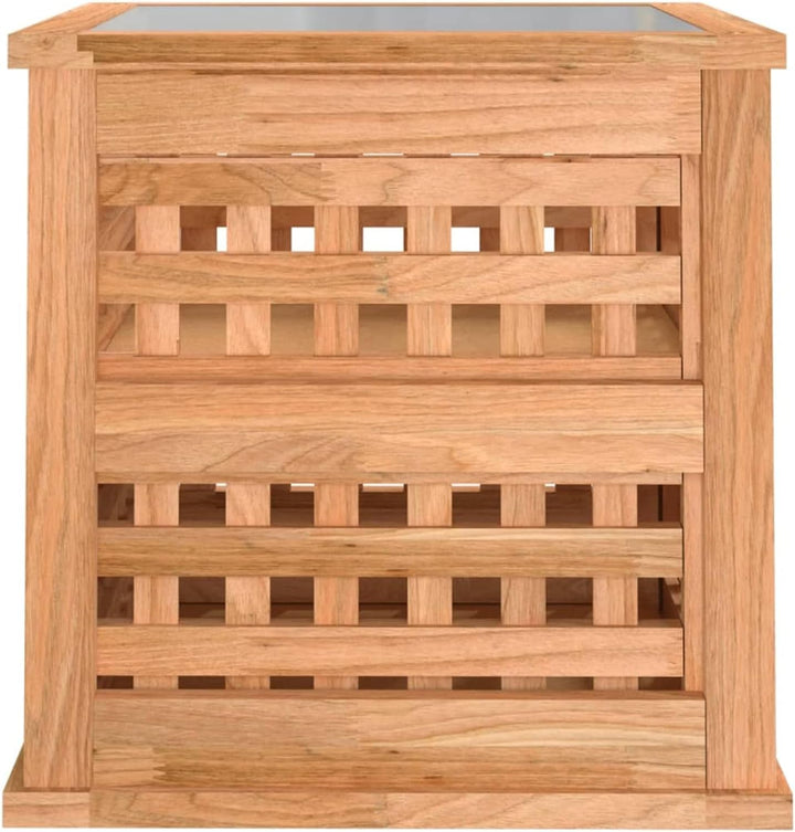 Tidyard Nachttisch Sofatisch Beistellschrank Nachtkonsole 34 x 34 x 34 cm (B x T x H) Mit 2 Schublad