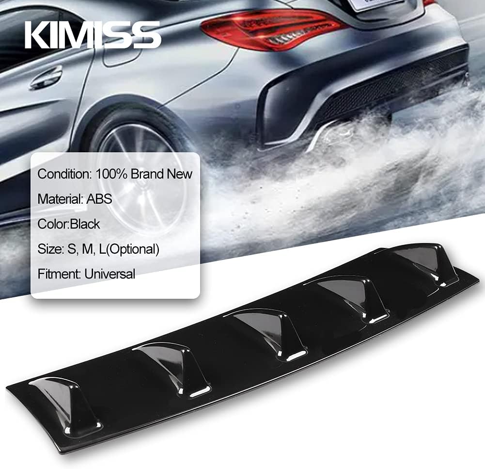 KIMISS Universal Bumper Lippendiffusor Splitter, Auto Heckstossstange Chassis Shark Fin Spoiler Wing