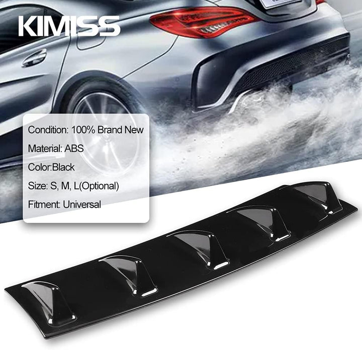 KIMISS Universal Bumper Lippendiffusor Splitter, Auto Heckstossstange Chassis Shark Fin Spoiler Wing