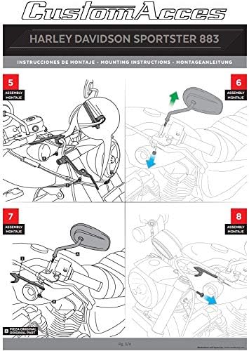 Customacces Batwing SML Kurzer Bildschirm Stak Getönt Puig ref.21053H für Harley Davidson Sportster