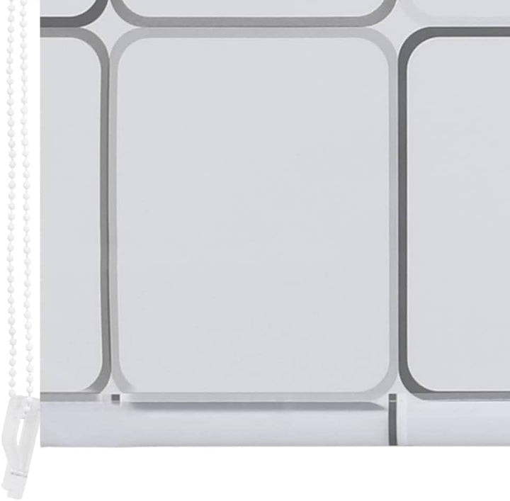 Gecheer Duschrollo Duschvorhang Rollo Badewannenvorhang 100 x 240 cm Quadratmuster