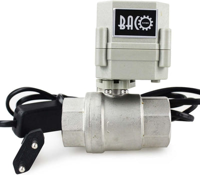 BACOENG AC110/230V 2 Wege 1" Edelstahl Motorkugelhahn Elektrische Zonenventil mit Stecker NC 1" Edes