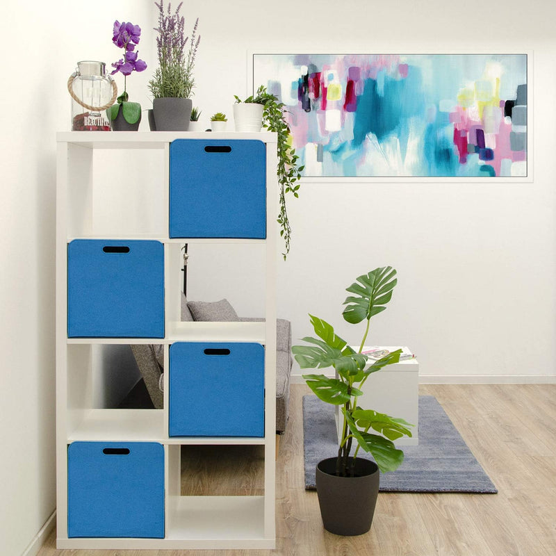 DuneDesign 4er Set: 100% Recycling Filz Aufbewahrungsbox 33x38x33 - Kompatible Boxen für Kallax Rega