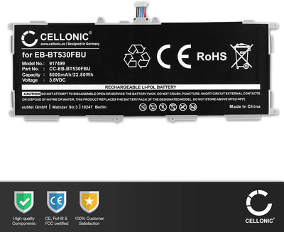 CELLONIC® Ersatz Akku EB-BT530FBU für Samsung Galaxy Tab 4 10.1 (SM-T530/SM-T531/SM-T533/SM-T535) 60