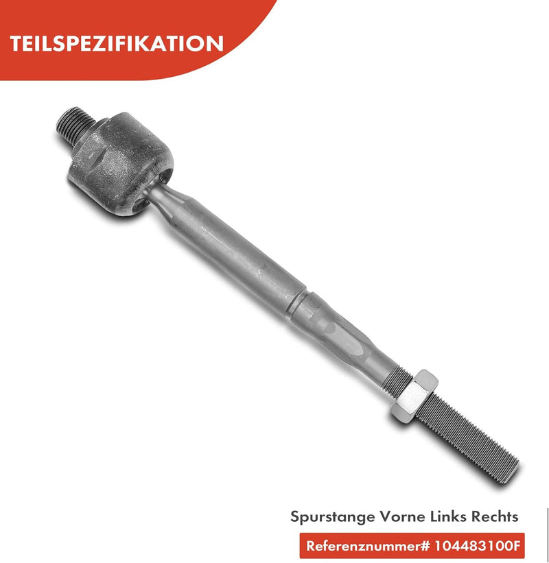 Frankberg 4x Spurstange Spurstangenkopf Vorderachse Links Rechts Kompatibel mit Model 3 5YJ3 2017-20