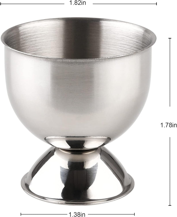 Eierbecher aus Edelstahl für weich gekochte Eier 12er Set Eierhalter Tablett, 12