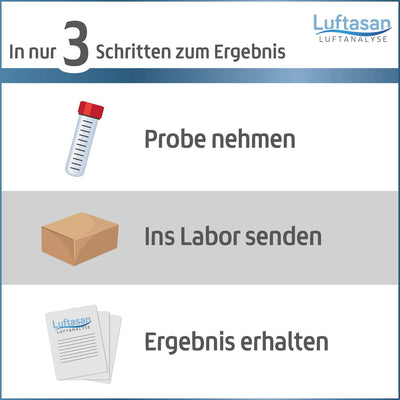 Luftasan Asbest Test Maxi – professionelle Asbest-Analyse Einer Staubprobe oder Materialprobe – gemä