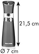 Tescoma Elektrische Pfeffermühle, Plastik, schwarz/transparent, 9.1 x 9.1 x 24.2 cm