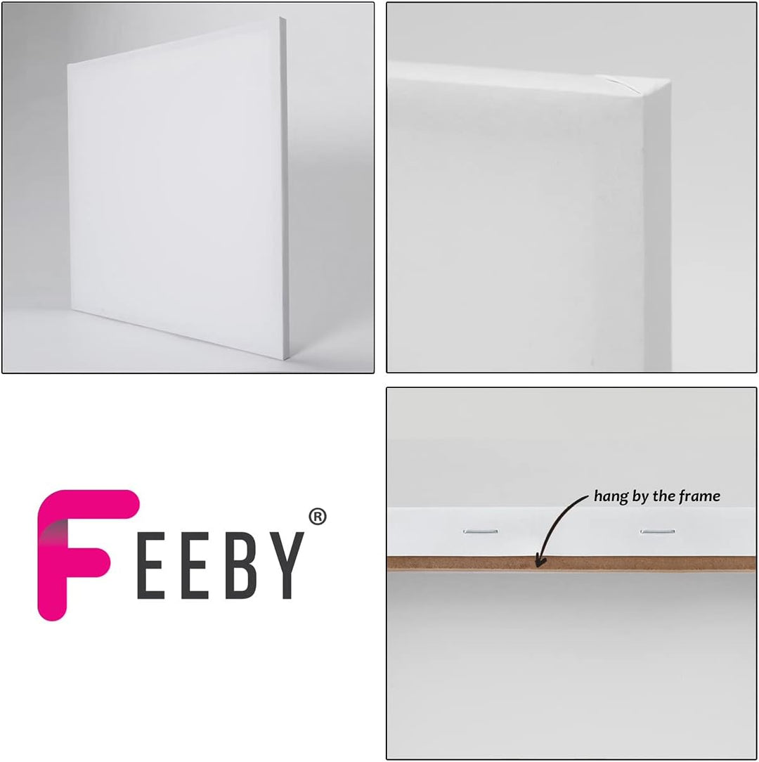 Feeby Vlies Leinwandbild Rustikal 100x70 cm Wanddeko Design Kunstdruck Zimmerdeko Bilderwand Abstrak