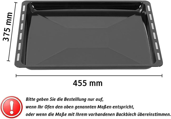 ICQN 455 x 375 x 30 mm Antihaft-Beschichtung Backblech, Passend für Bosch, Siemens, Neff, Constructa