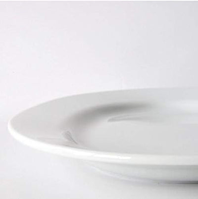 Alessi "Platebowlcup", 4 Stück Suppenteller, Weiss, 20 centimeters Bodenplatte, Bodenplatte