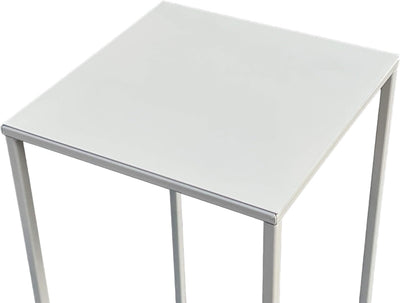 DanDiBo Blumenhocker Metall Weiss Eckig 96484 Blumenständer Beistelltisch Blumensäule Modern Pflanze