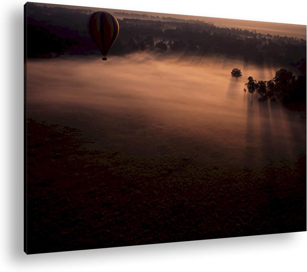 deyoli friedliche Landschaft in Afrika im Format: 80x60 als Leinwandbild, Motiv fertig gerahmt auf E