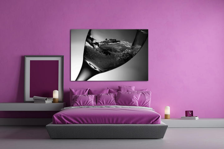 deyoli erstaunliche Insel in einem Weinglas Effekt: Schwarz/Weiss Format: 60x40 als Leinwandbild, Mo