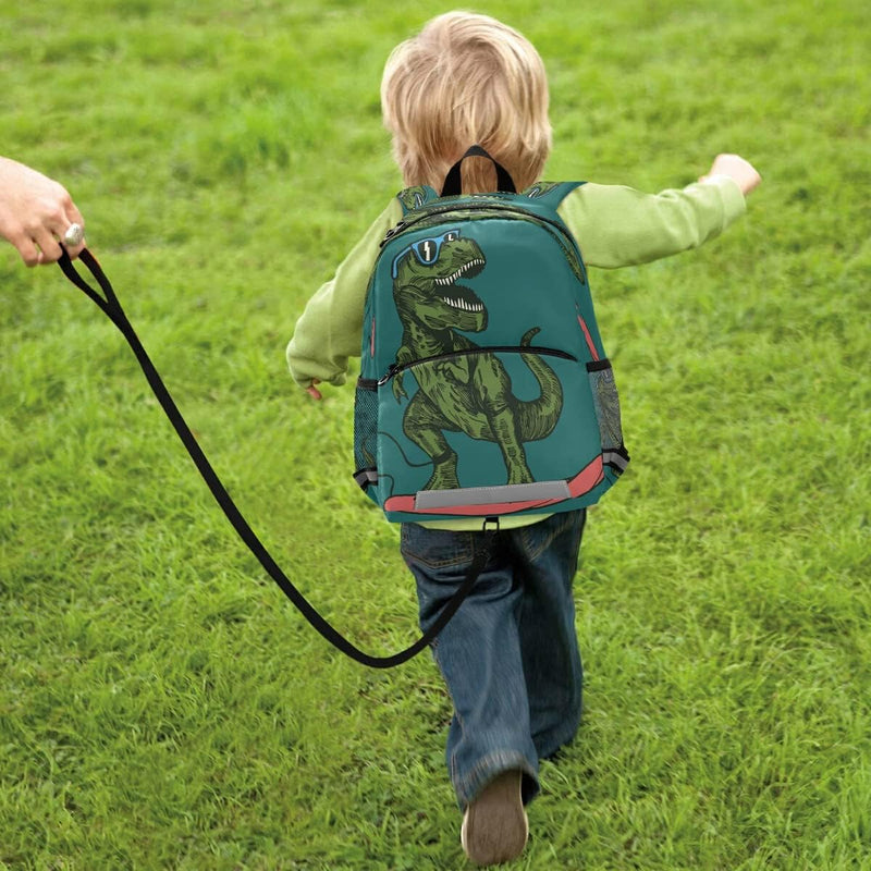 Mnsruu Kinderrucksack, Skateboard, Dinosaurier, Kindergarten, Schultasche für Kleinkinder, Mädchen u