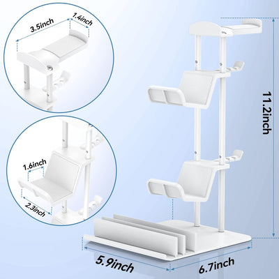 KDD Gaming Headset Ständer, Controller Halter & Kopfhörer Halterung Tisch, Headphone Stand mit Alumi