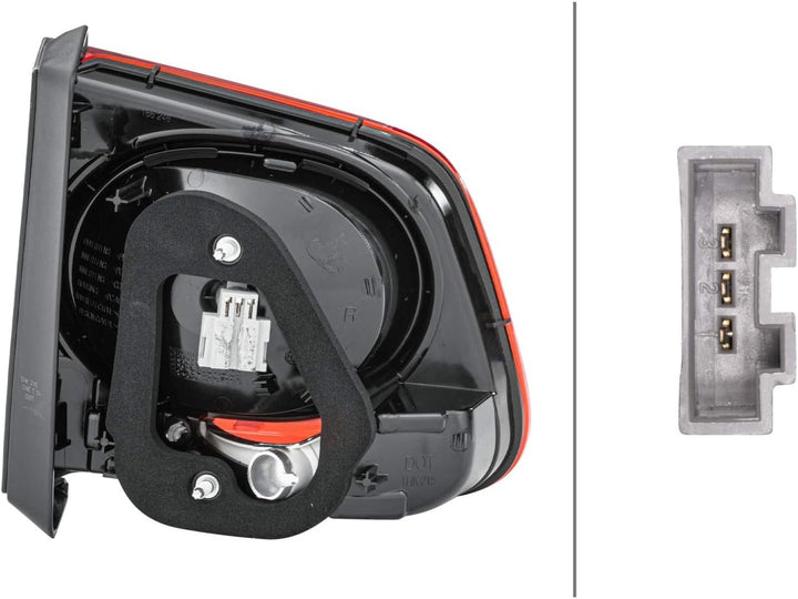 HELLA 2SA 009 692-101 Heckleuchte - Glühlampe - weiss/rot - innerer Teil - rechts - für u.a. VW Tigu