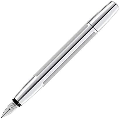 Pelikan 951954 Füllhalter Pura P40, F, silber Silver 1 Stück (1er Pack) F-Feder, Silver 1 Stück (1er