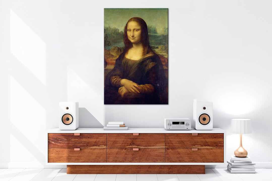 deyoli Die Mona Lisa von Leonardo Da Vinci Format:75x50 cm als Leinwandbild, Motiv fertig gerahmt au