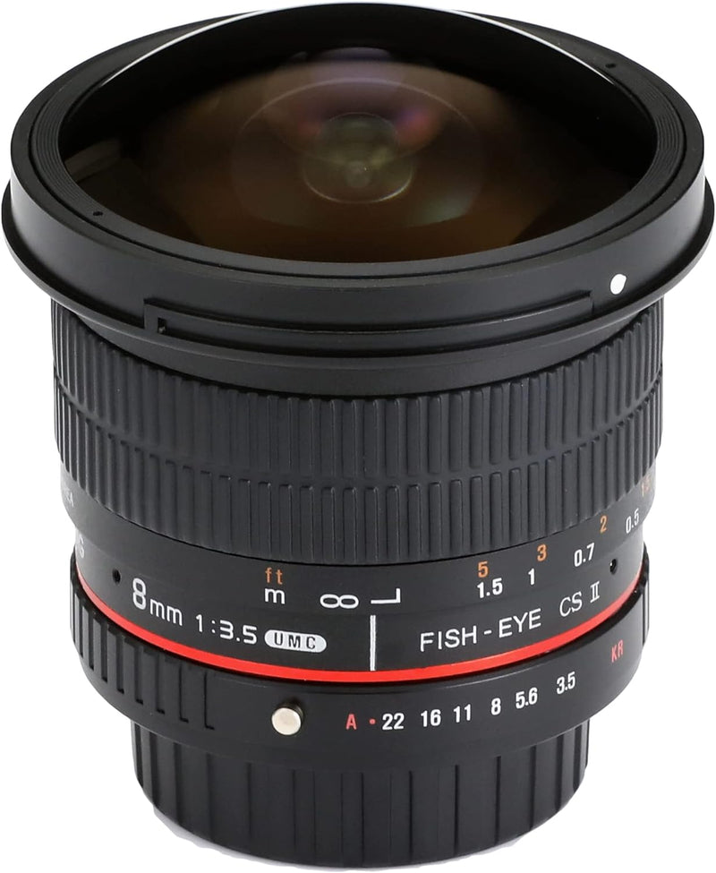 Samyang 8mm F3.5 CS II Objektiv für Anschluss Pentax K, Pentax K