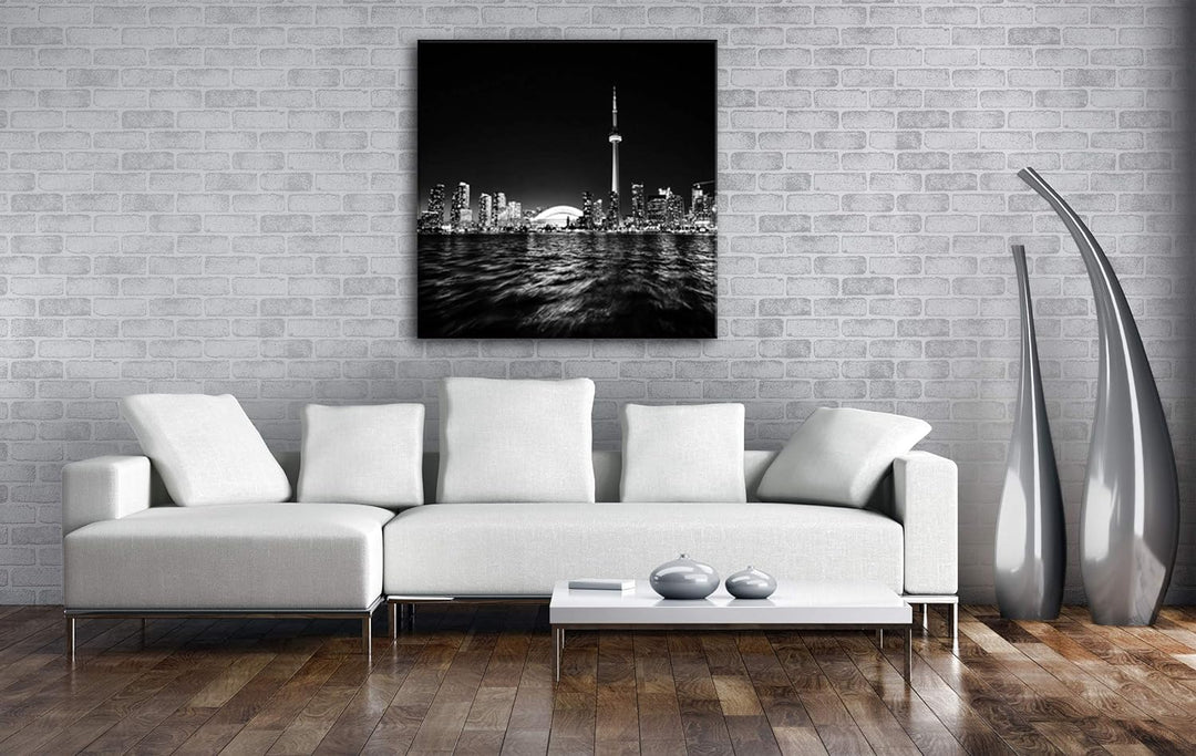 deyoli farbenfrohe Küste von Toronto Format: 60x60 Effekt: Schwarz&Weiss als Leinwandbild, Motiv fer