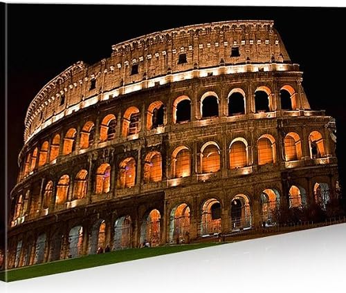 islandburner Bild Bilder auf Leinwand Colosseo Rom Kolosseum 1p XXL Poster Leinwandbild Wandbild Dek