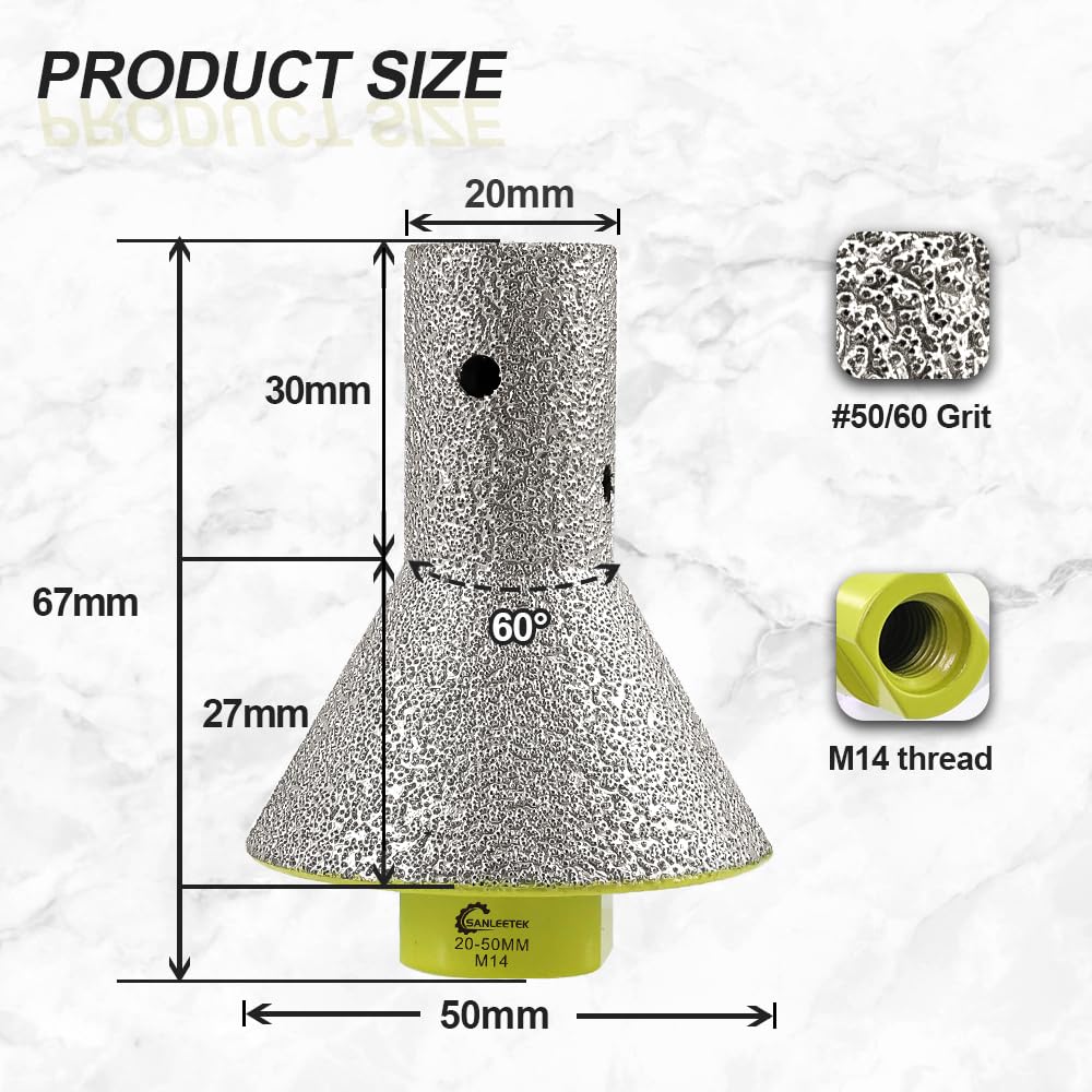 Diamant Fingerfräser 20-50mm Diamant Fasenbohrer Anfasen, Formen, Vergrössern und Schleifen von Löch