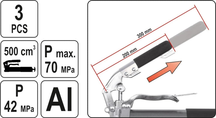 Handhebelfettpresse,YT-0704,0,5L AA8