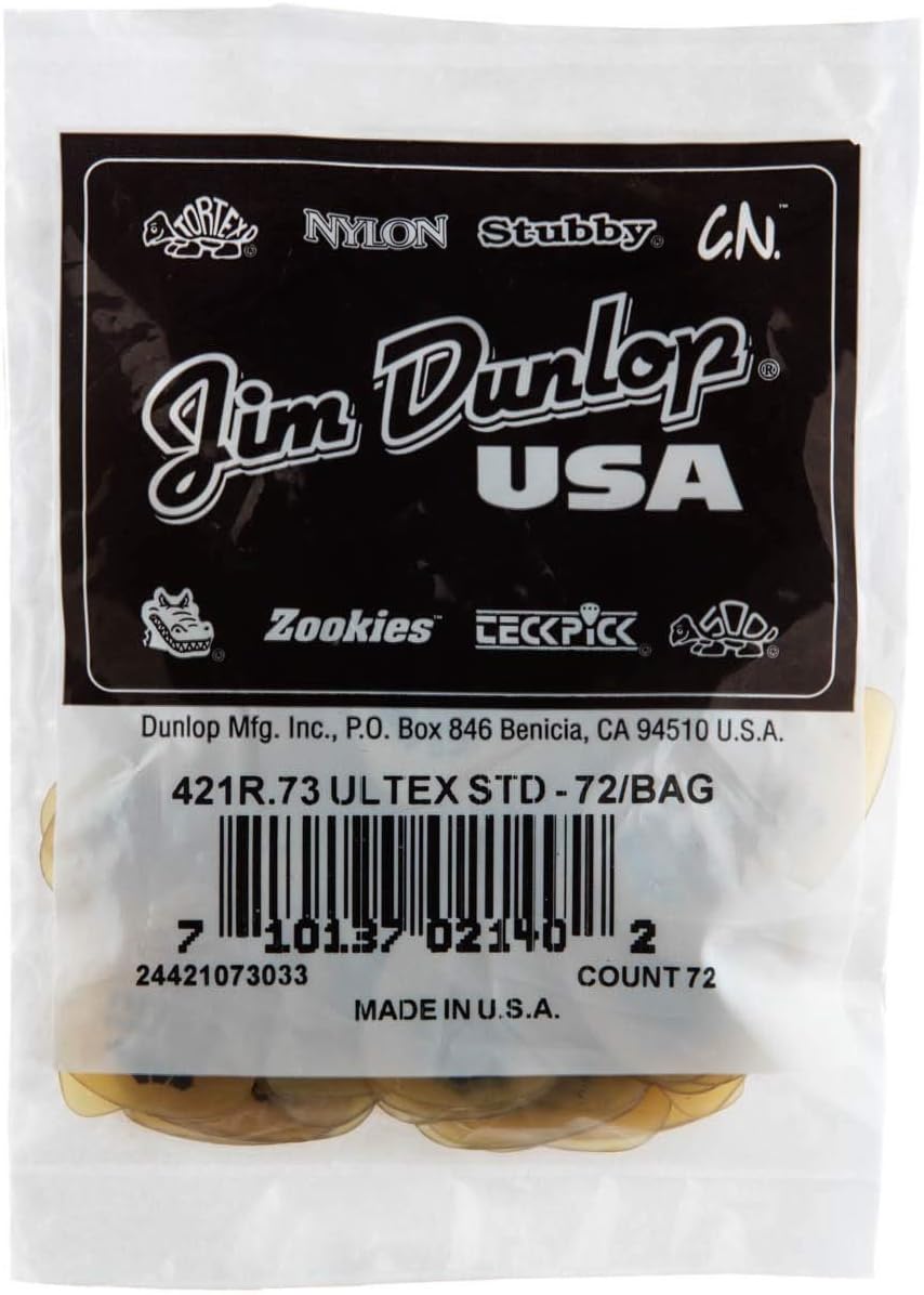 Dunlop Ultex Plektren, 0,73 mm, Standard, 72 Stück