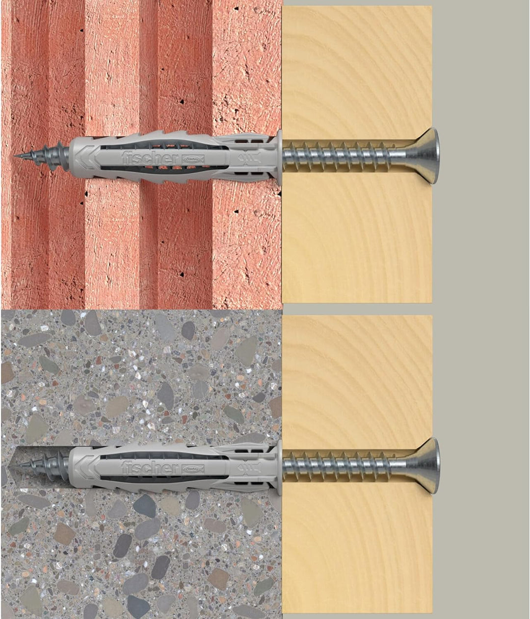 Fischer Propack SX Plus 5 S, 240 Dübel 5 x 25 cm, mit Schraube + SDS-Bohrer, 5 mm, wiederverwendbar,