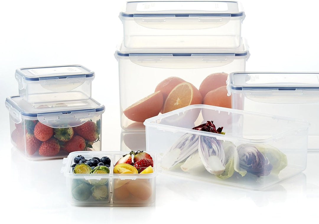 3 x Schloss & Lock 2.6L stapelbare Frischhaltedosen rechteckiger HPL826