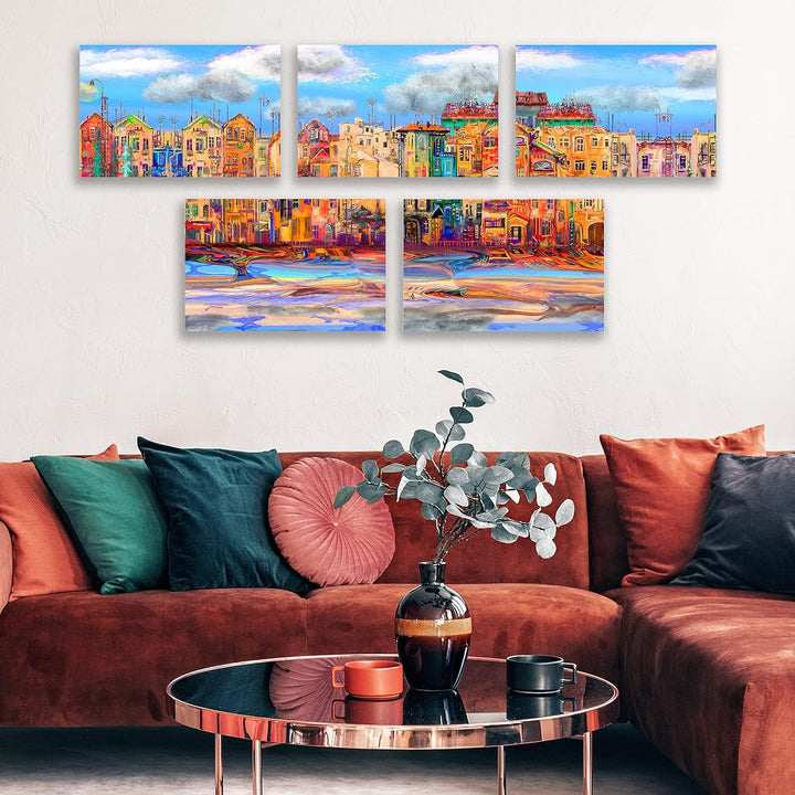 Belle Vous 7 Stk Leere Leinwände zum Bemalen - 45 x 60 cm – Vorgespannte Grosse Leinwand – Leinwände