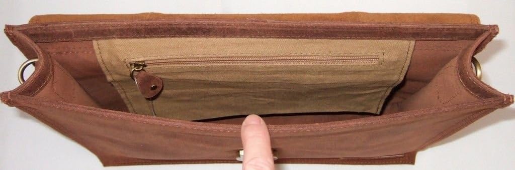 Harold's Aktenmappe 37 x 30 x 8 cm Schultergurt Rind-Leder Aktentasche braun 242503