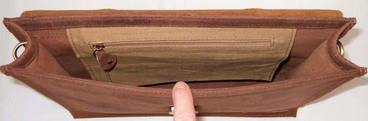 Harold's Aktenmappe 37 x 30 x 8 cm Schultergurt Rind-Leder Aktentasche braun 242503