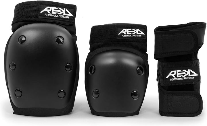 Rekd Unisex-Schutz für Erwachsene Zubehör Heavy Duty Triple Pad Set, M M Schwarz, M Schwarz