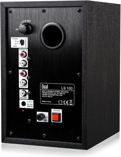 Dual LS 100 Aktiv-Lautsprecher Set (Phono-Eingang, integrierter Verstärker für Plattenspieler, Paar)