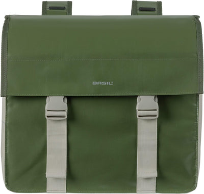 Basil B.V. Unisex – Erwachsene Urban Gepäckträgertaschen, Moss Green/Sand, 40X17,5X46 40X17,5X46 Mos