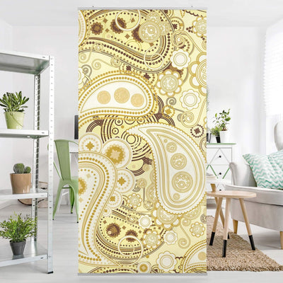 Bilderwelten Raumteiler Retro Paisley 250x120cm ohne Halterung 250x120cm without hanger, 250x120cm w