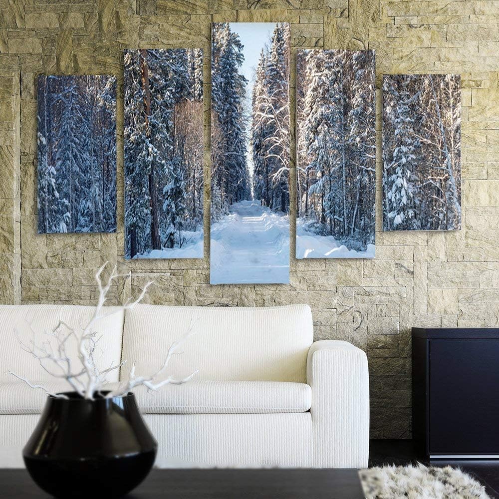 Feeby. Leinwandbild - 5 Teile - Bilder, Wand Bild, Wandbilder, Kunstdruck XXL, 5-Teilig, Typ A, 200x