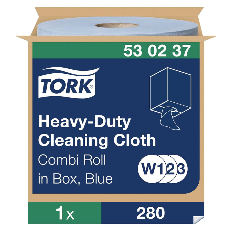 Tork Extra Starke Reinigungstücher Blau W1/2/3, Mehrzweck, 1 × 280 Tücher, 530237 1 x 106,4 m, 1 x 1